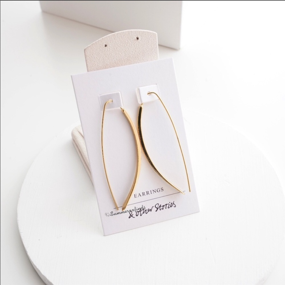& Other Stories Gold Threader Hoop Earrings